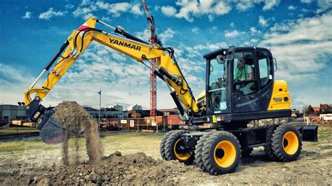 mini excavator on wheels|small wheeled excavators.